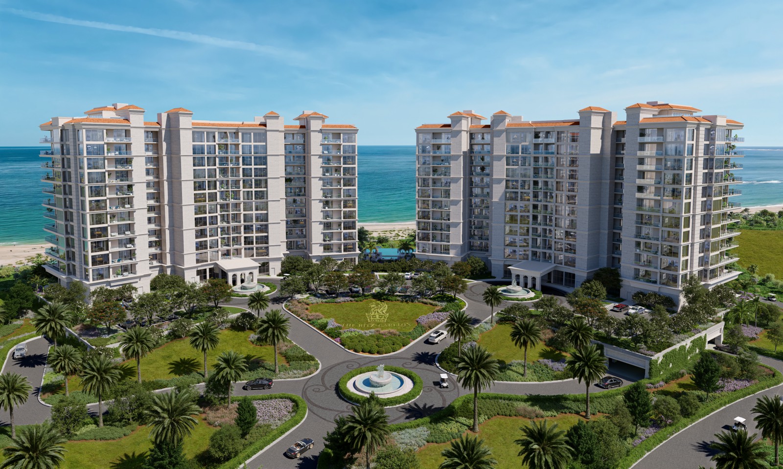 Arrival at the residences